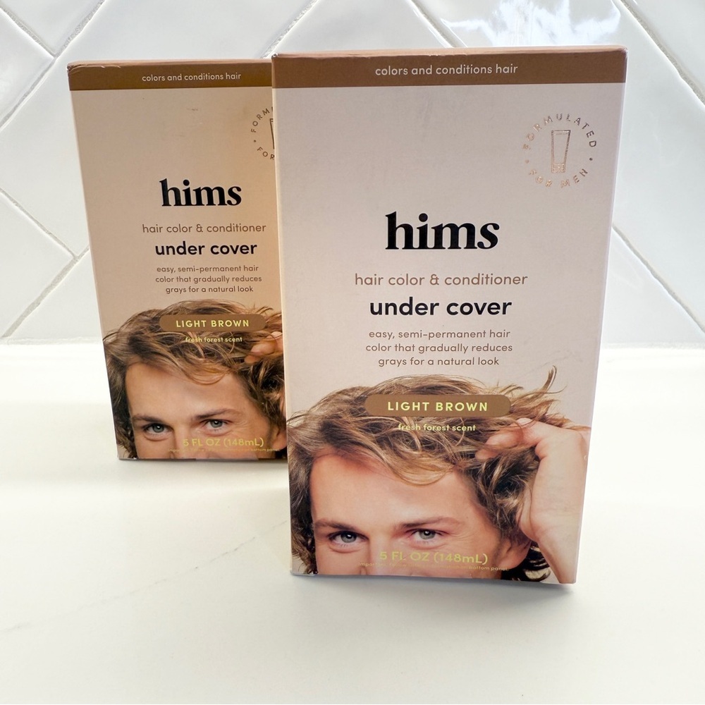 NIB! Men’s Hims Hair Color Light Brown Semi-Permanent 5 fl oz Set of 2